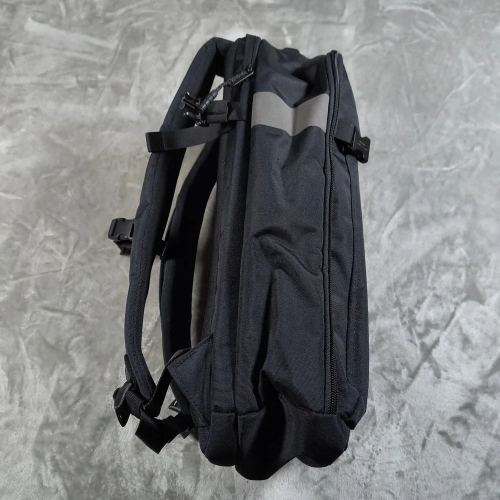 Timbuk2 Division Laptop Backpack‎ OS Black Pac Man Embroidered Padded Travel Bag